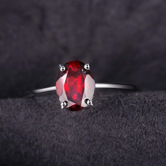 ❤️ 1.67ct Natural Garnet Ring - 925 Sterling Silver - Picture 2 of 6